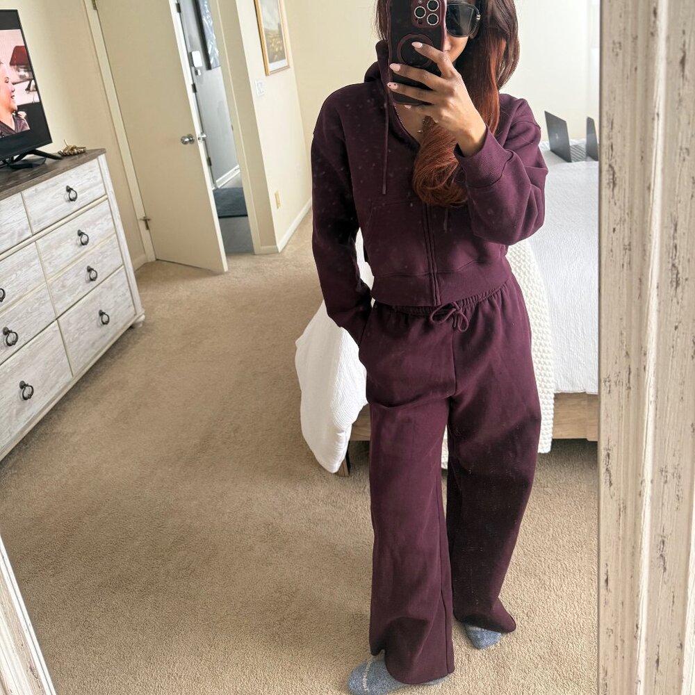 Aritzia Sweatfleece Boyfriend Boxy Hoodie & Mega Flutter Pants
